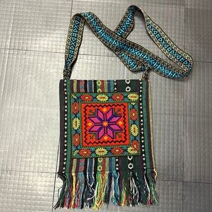 BOHO HIPPIE CROSSBODY ETHNIC PURSE BAG COLORFUL